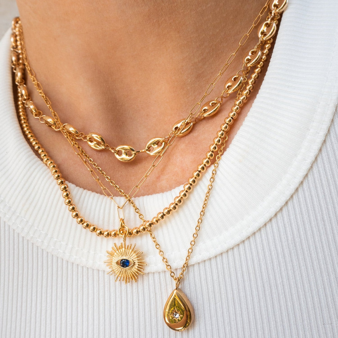 Oval Layered Necklace