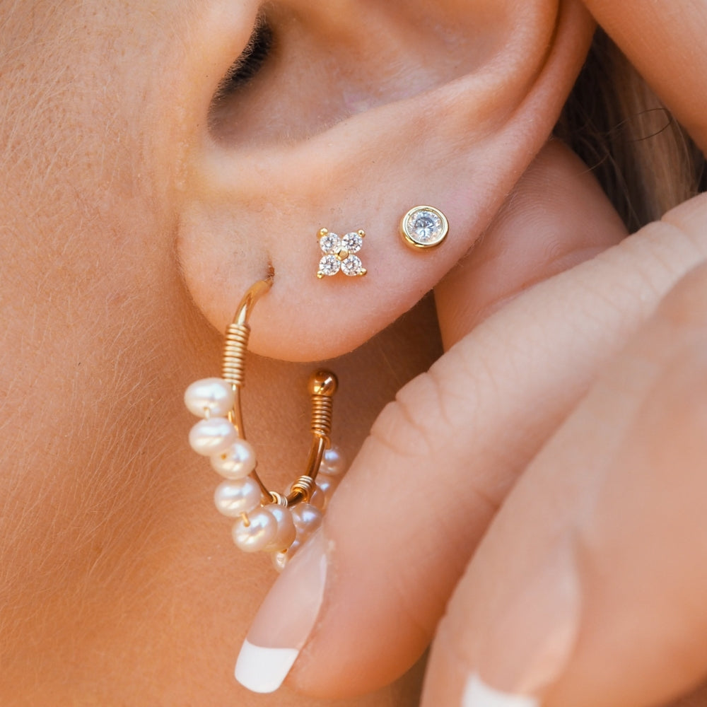Raye - Gold Crystal Earrings