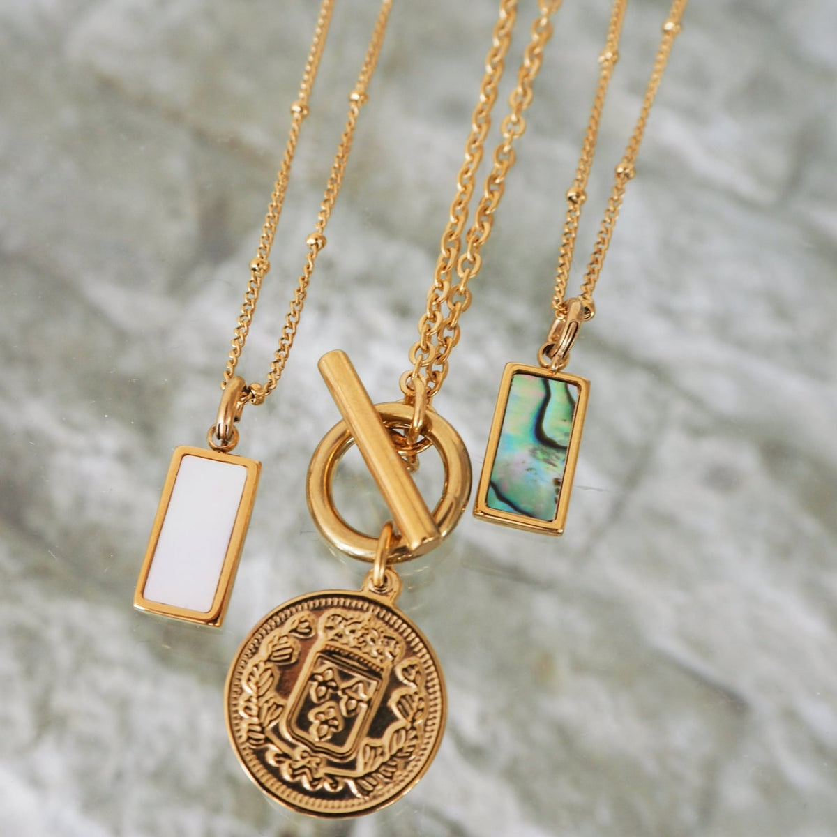 Havanna - coin necklace with toggle clasp