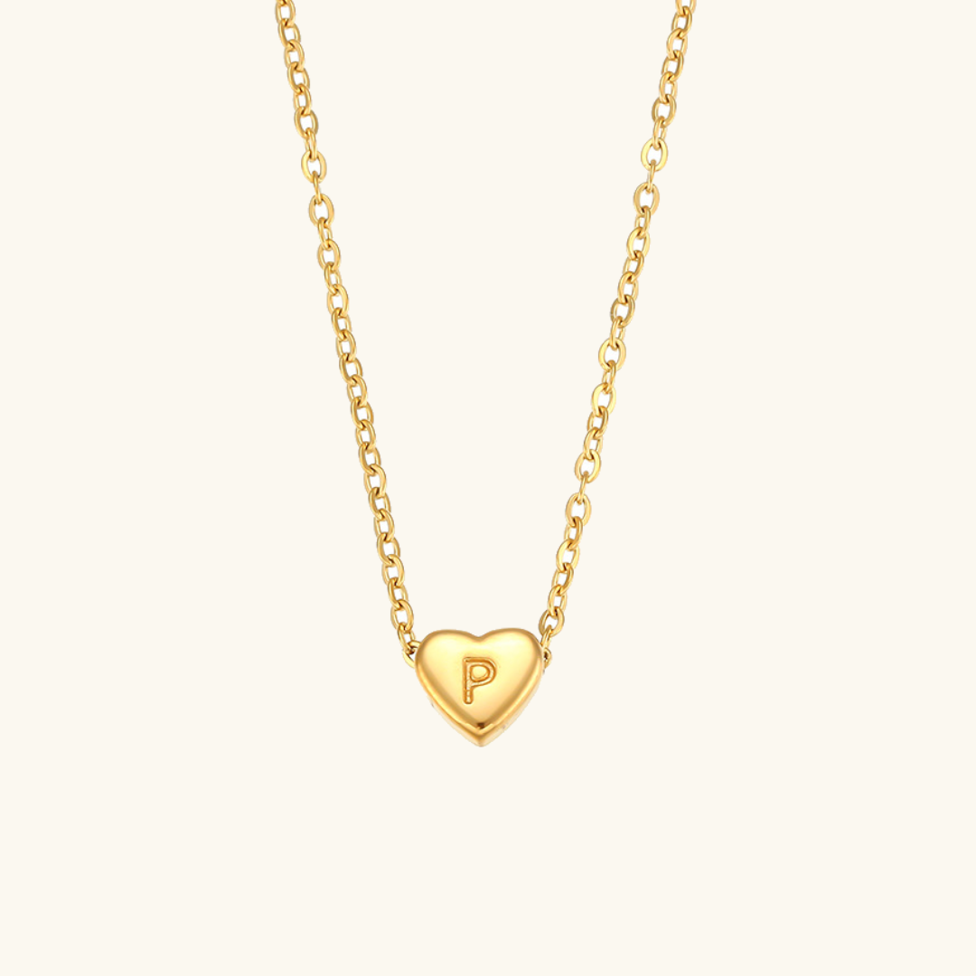 Heart - Gold Initials Necklace
