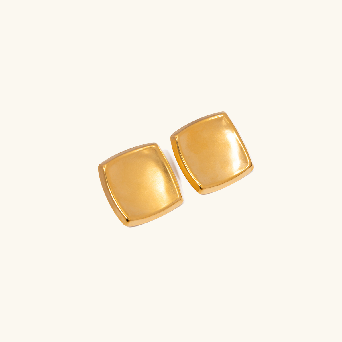 Poppy - Golden Square Earrings