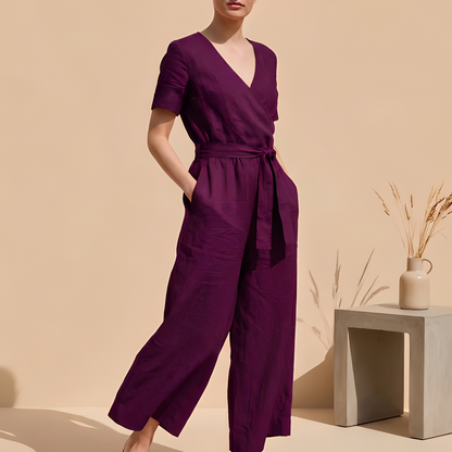 Charliya - Women's stylish front-tie jumpsuit