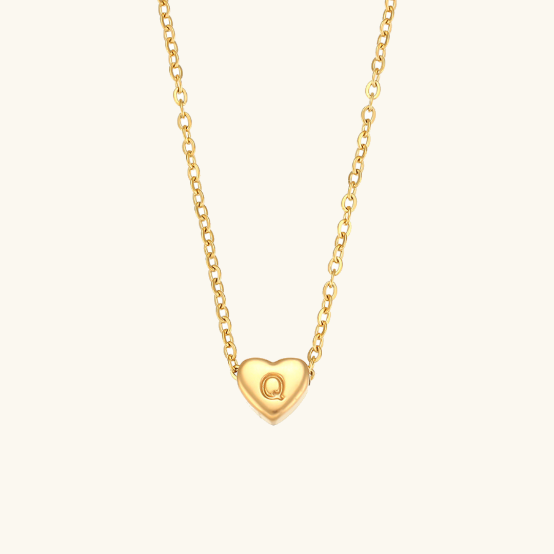 Heart - Gold Initials Necklace