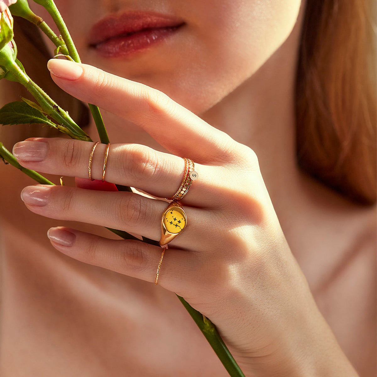 Moon - Flat Pearl Ring