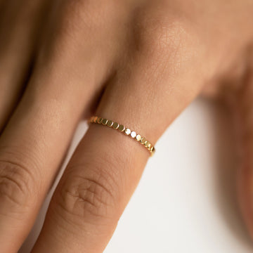 Moon - Flat Pearl Ring