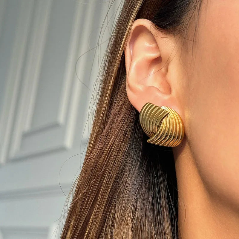 Sonia - Golden Wave Earrings