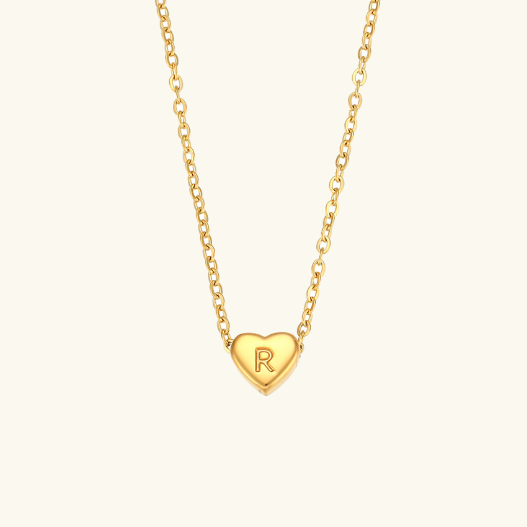 Heart - Gold Initials Necklace