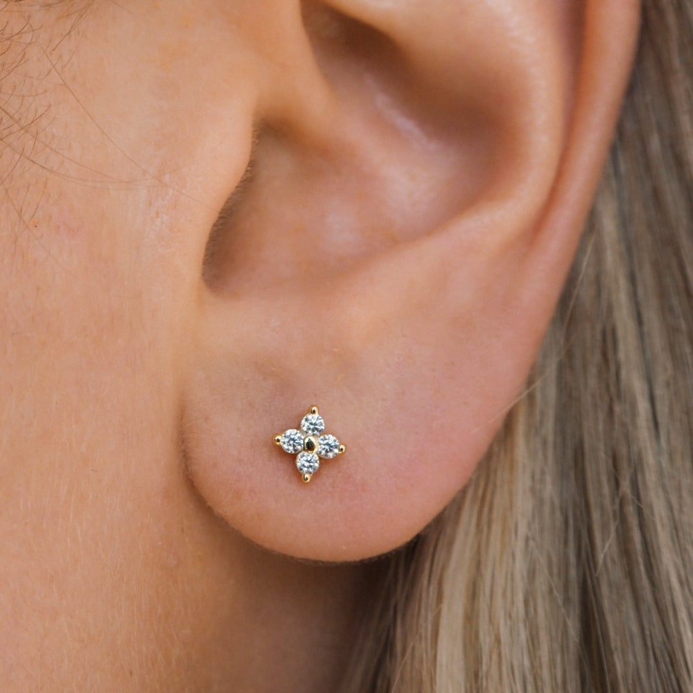 Raye - Gold Crystal Earrings