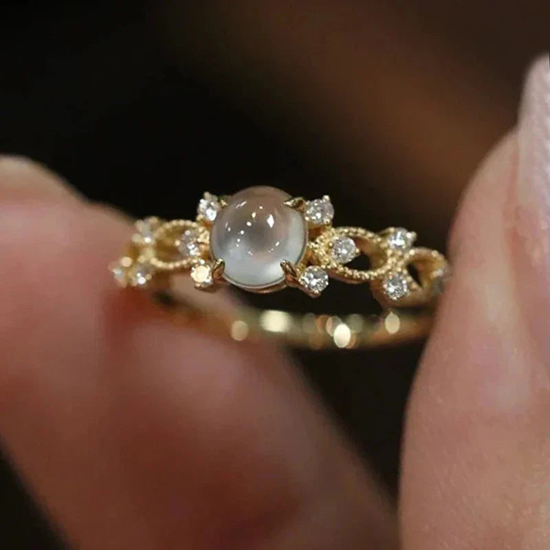 Sienna – Hand-set Moonstone Ring