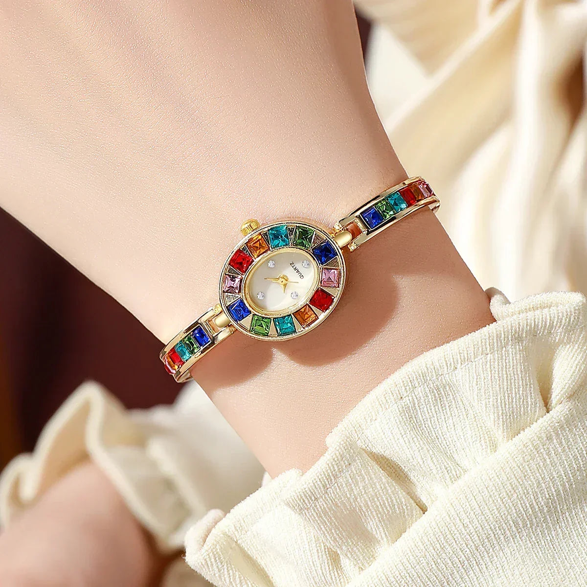 Rayna – Solar Glow Watch and Prismatic Bezel