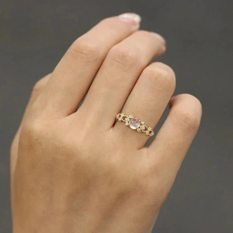 Sienna – Hand-set Moonstone Ring