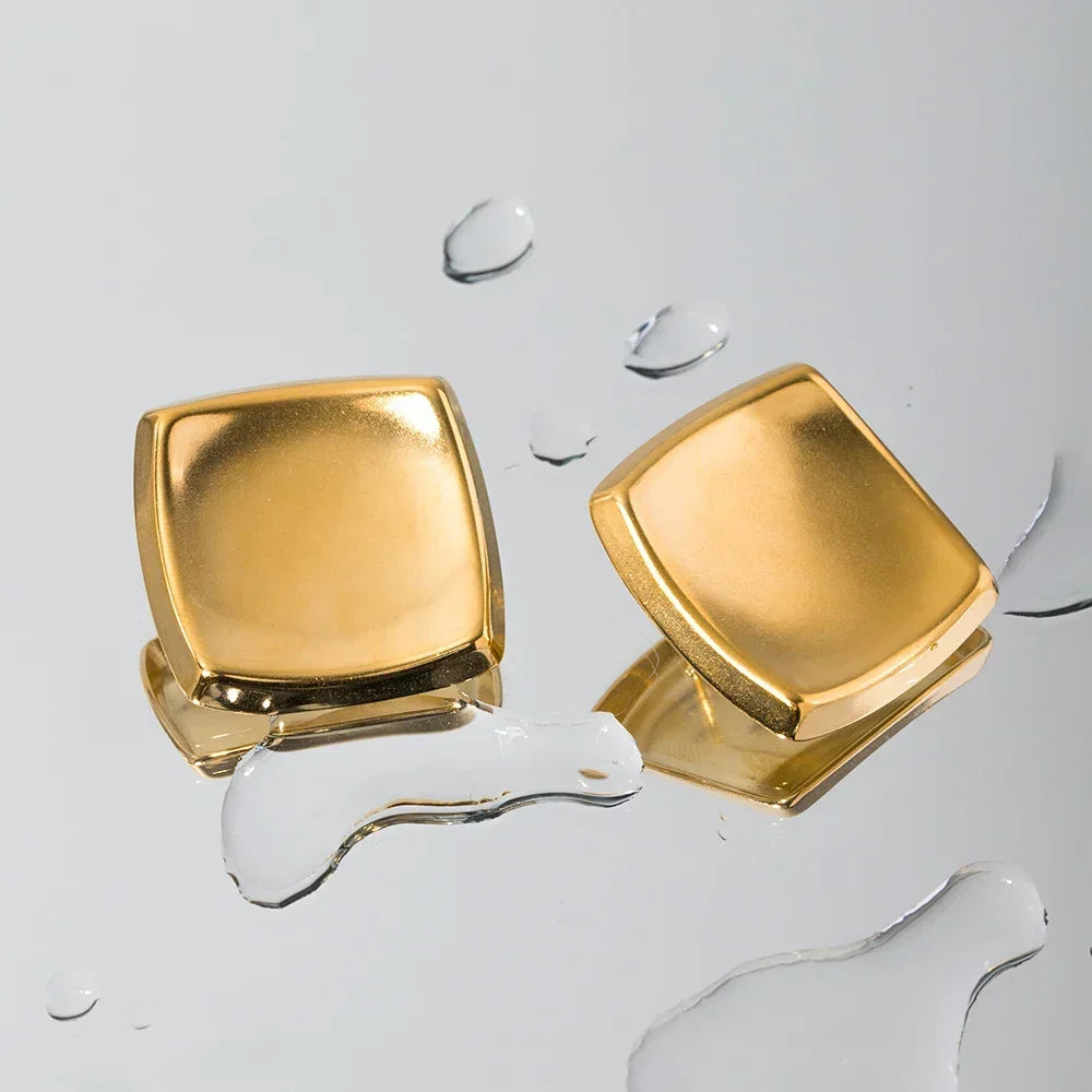 Poppy - Golden Square Earrings
