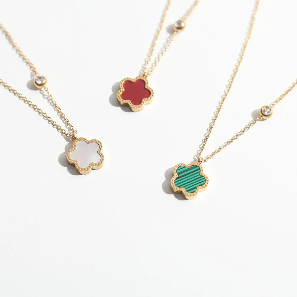 Five Leaf Clover - Clover Flower Necklace