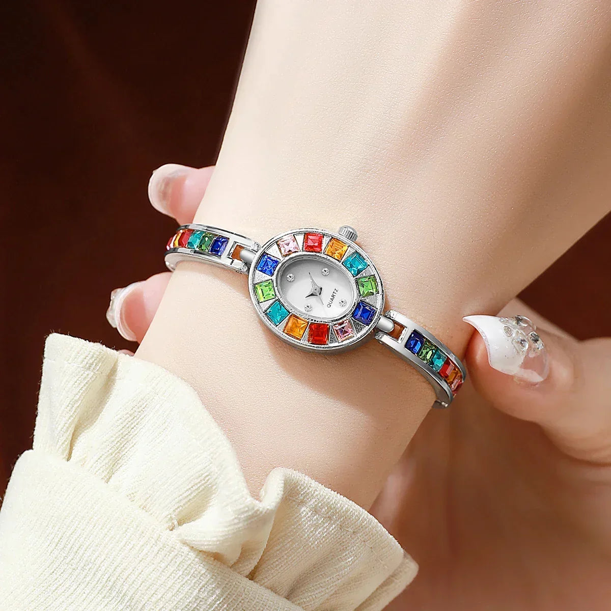 Rayna – Solar Glow Watch and Prismatic Bezel
