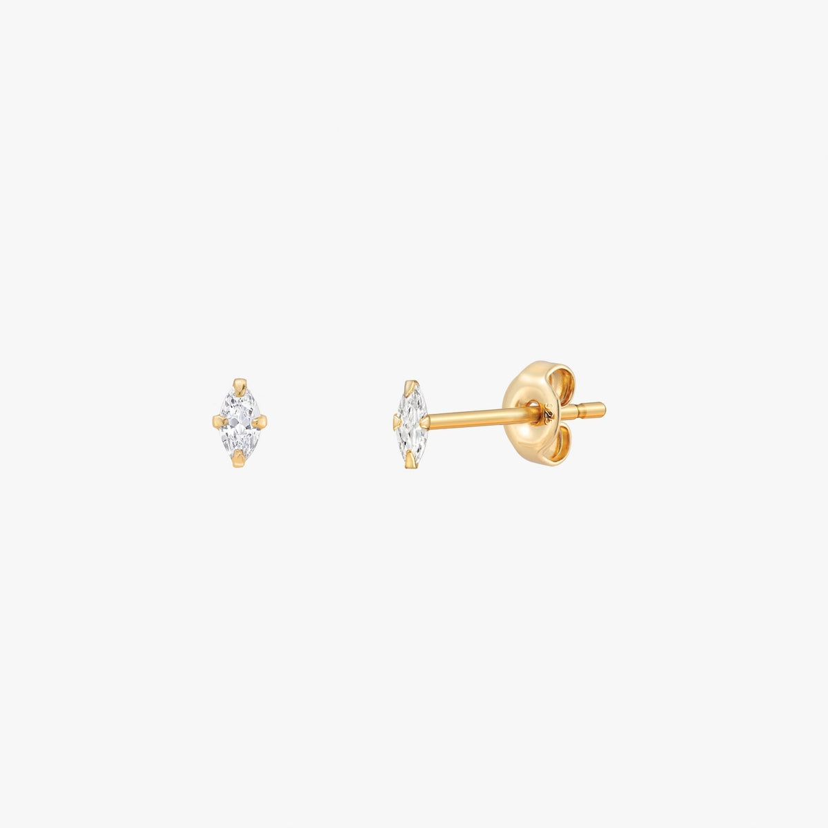 Sage - Tiny Marquise Earrings