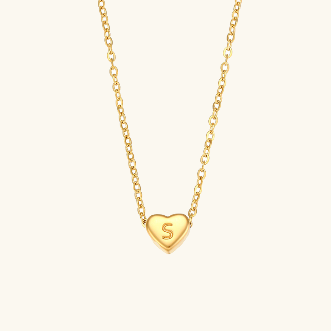 Heart - Gold Initials Necklace