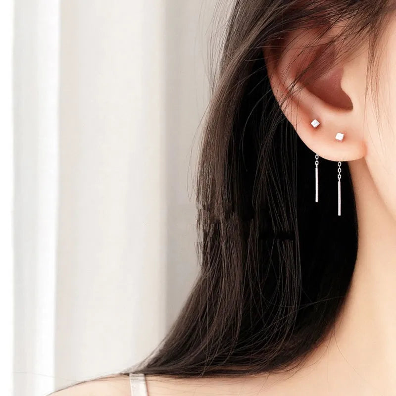 Kaelen – Cube Earrings and Elegant Tassels