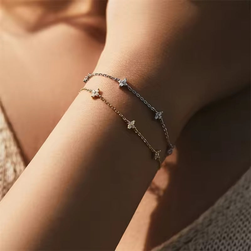 Soline – Clear Crystal Chain Bracelet