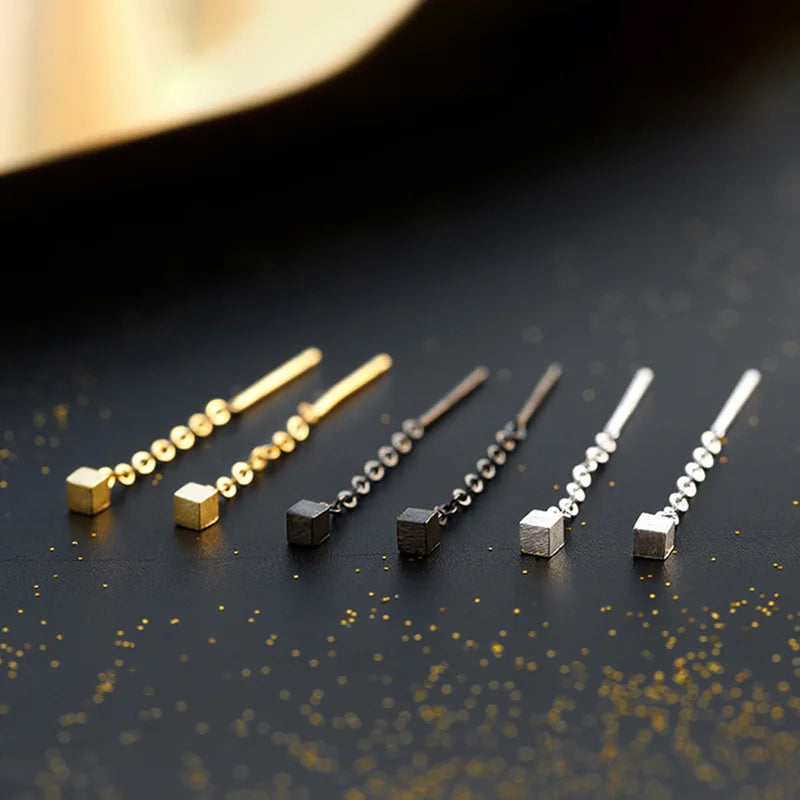 Kaelen – Cube Earrings and Elegant Tassels
