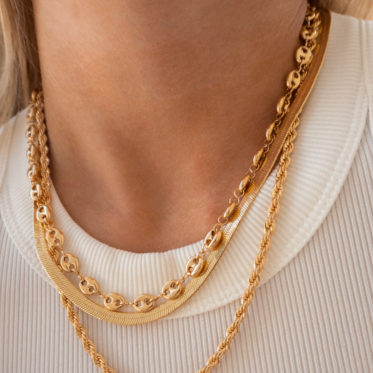 Oval Layered Necklace