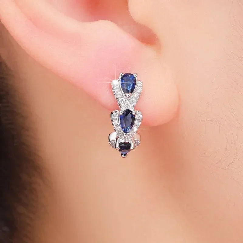 Ellie – Elegant Blue Royal Sapphire Earrings