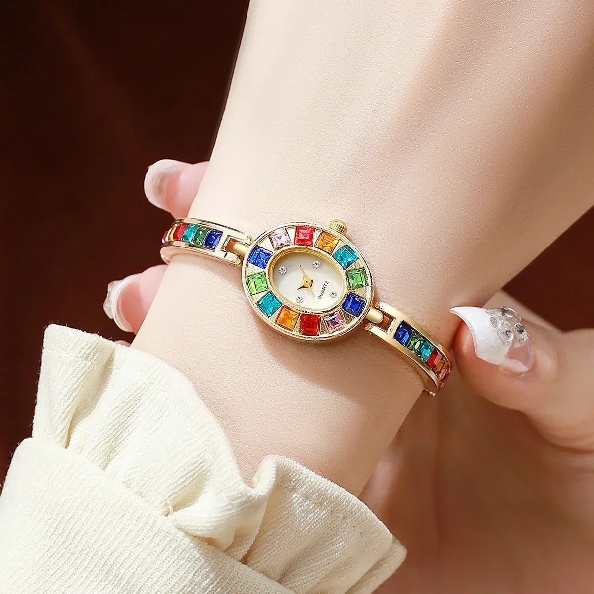 Rayna – Solar Glow Watch and Prismatic Bezel
