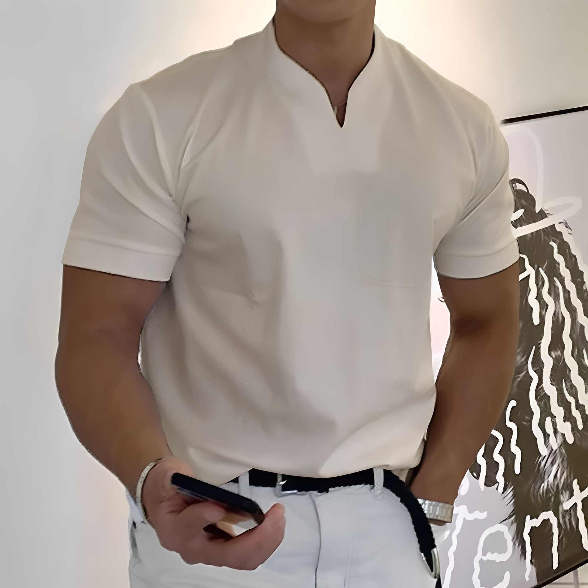 Joel - Casual shirt with elastic band for men