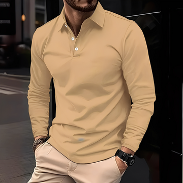 Deacon - Comfortable long-sleeve polo shirt