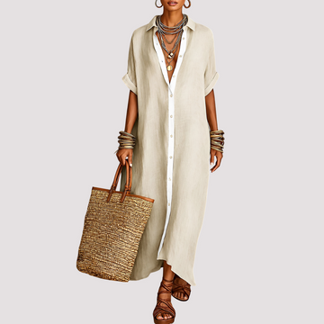 Talia - Relaxed Button-Down Maxi Shirt Dress