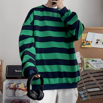 Christian - Loose-fitting, striped men's sweater