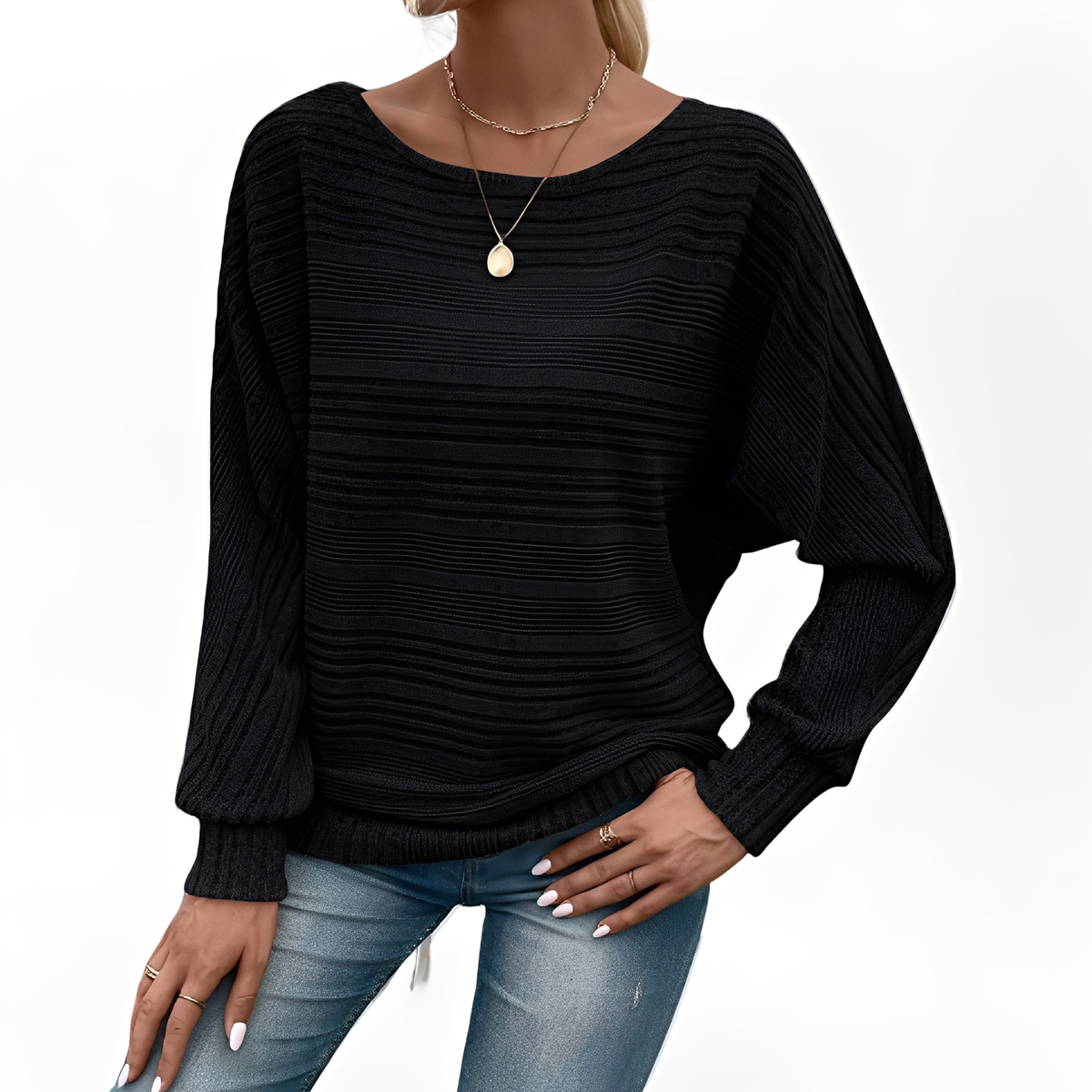 Eleanore - Comfortable striped sweater