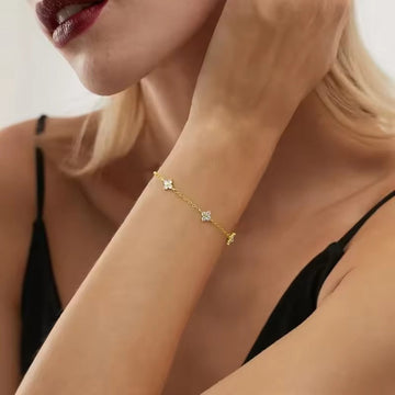 Soline – Clear Crystal Chain Bracelet