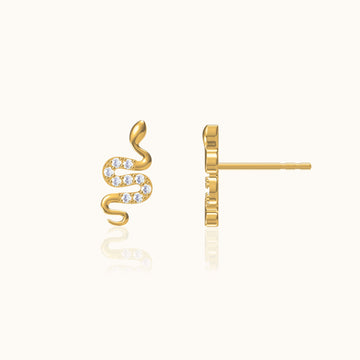 Urmi - Snake CZ Earrings