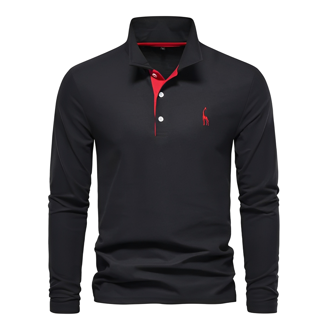 Antoine - Long-Sleeved Casual Polo Shirt for Men