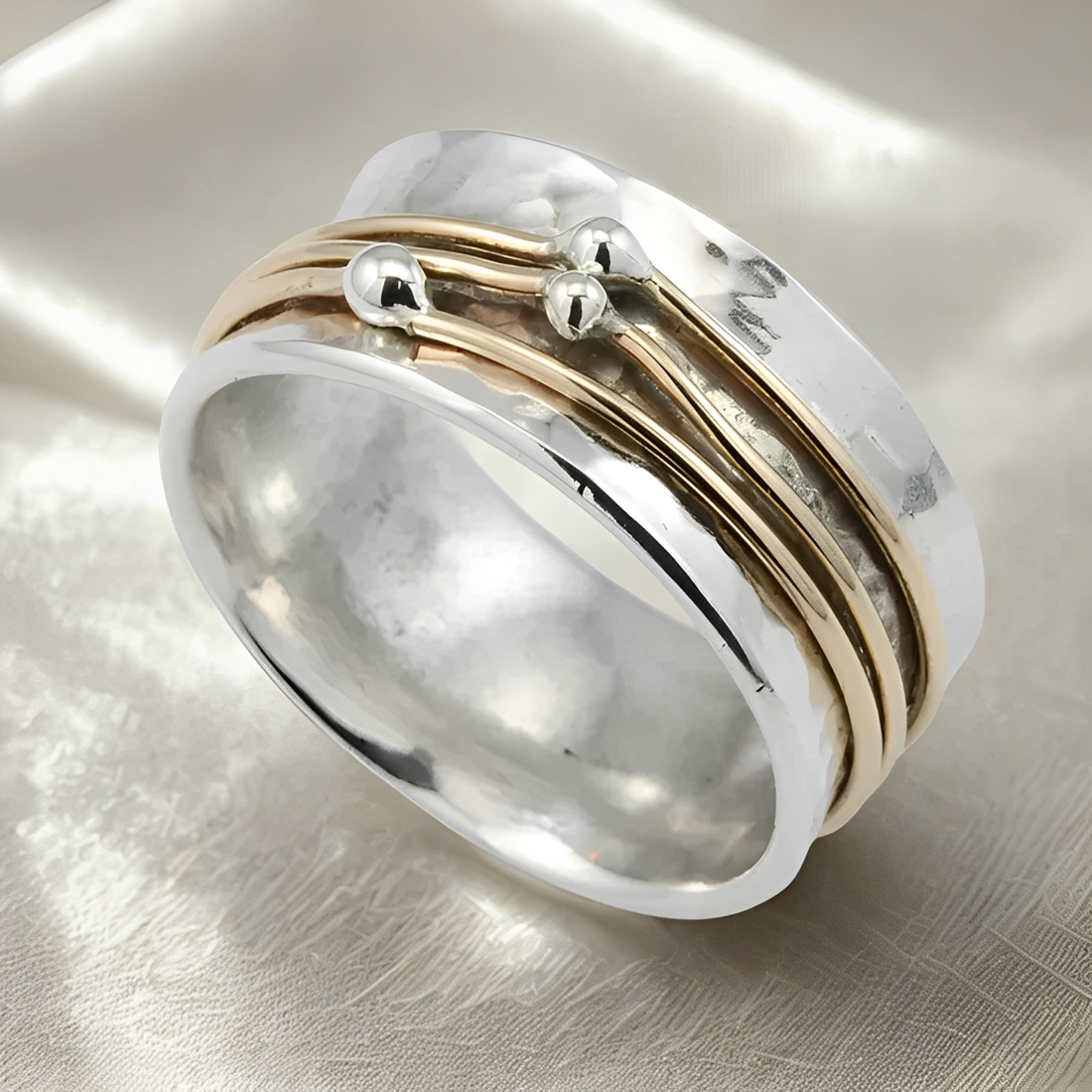 Alix – Silver and Gold Retro Style Ring