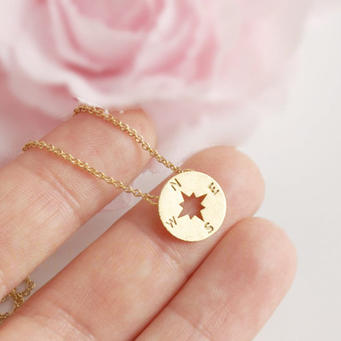 Runder Kompass - Charm Necklace
