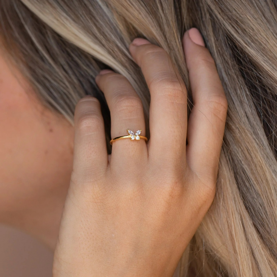 Bright Butterfly - Delicate Butterfly Ring