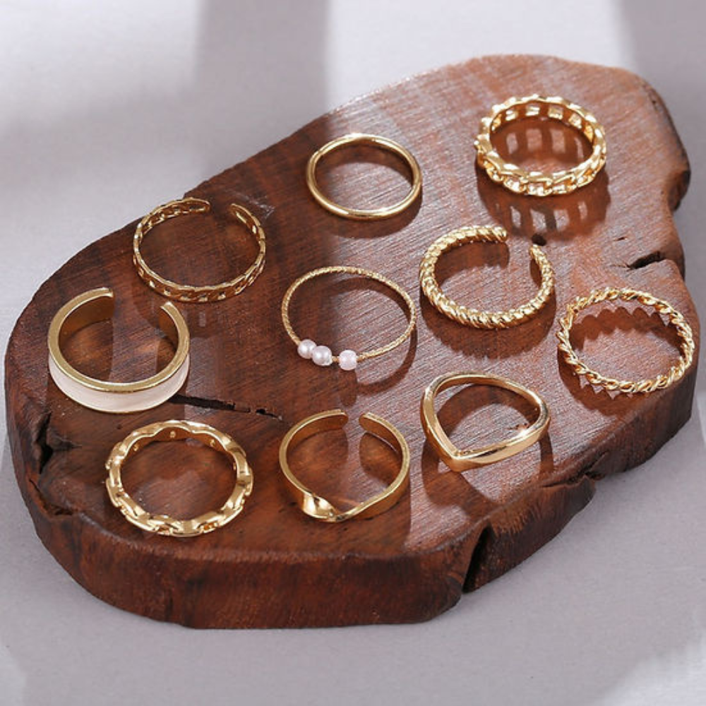 10 Pieces Fashion Rings - Mix and Match