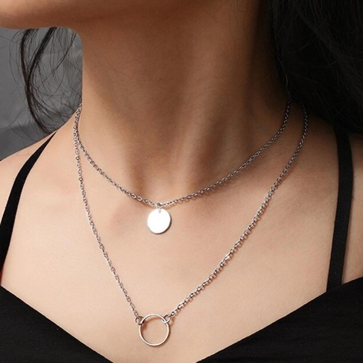Round Pendant - Multilayer Necklace