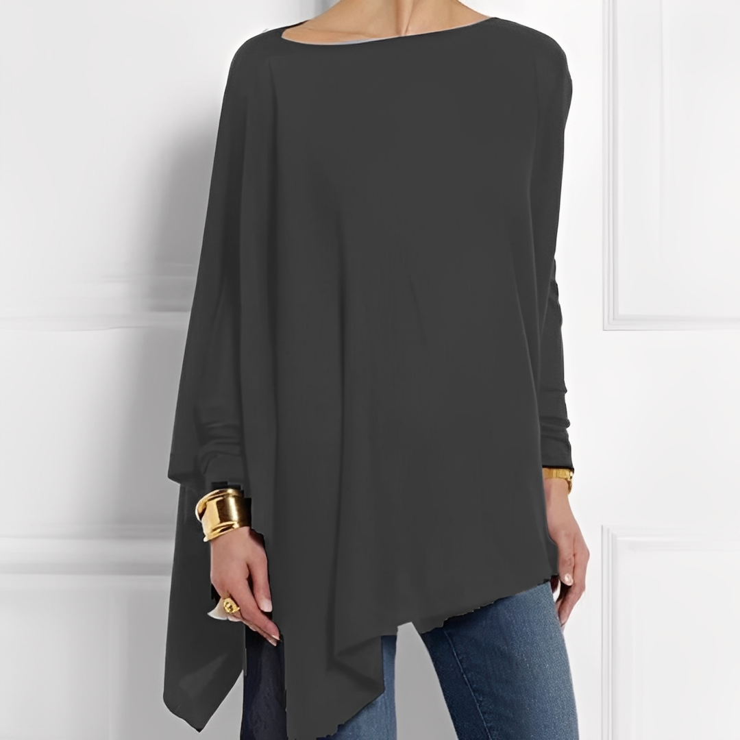 Chaneta - Loose-Fitting Long Sleeve Blouse for Women