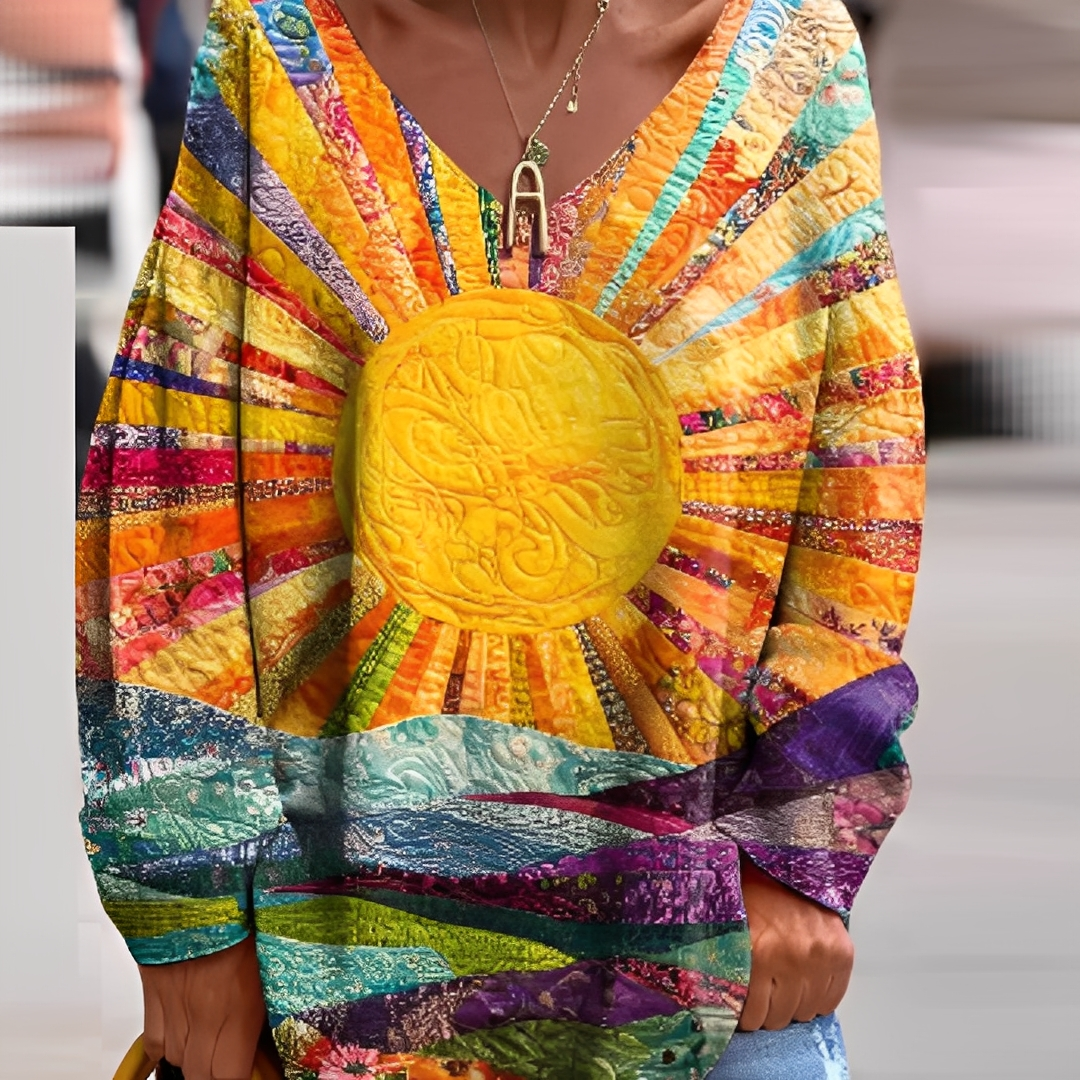 Sidonie - Colorful, loose-fitting blouse for women