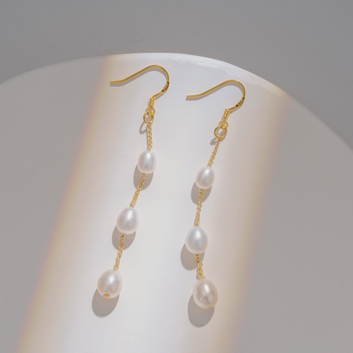 Various pearl drops - dangling earrings