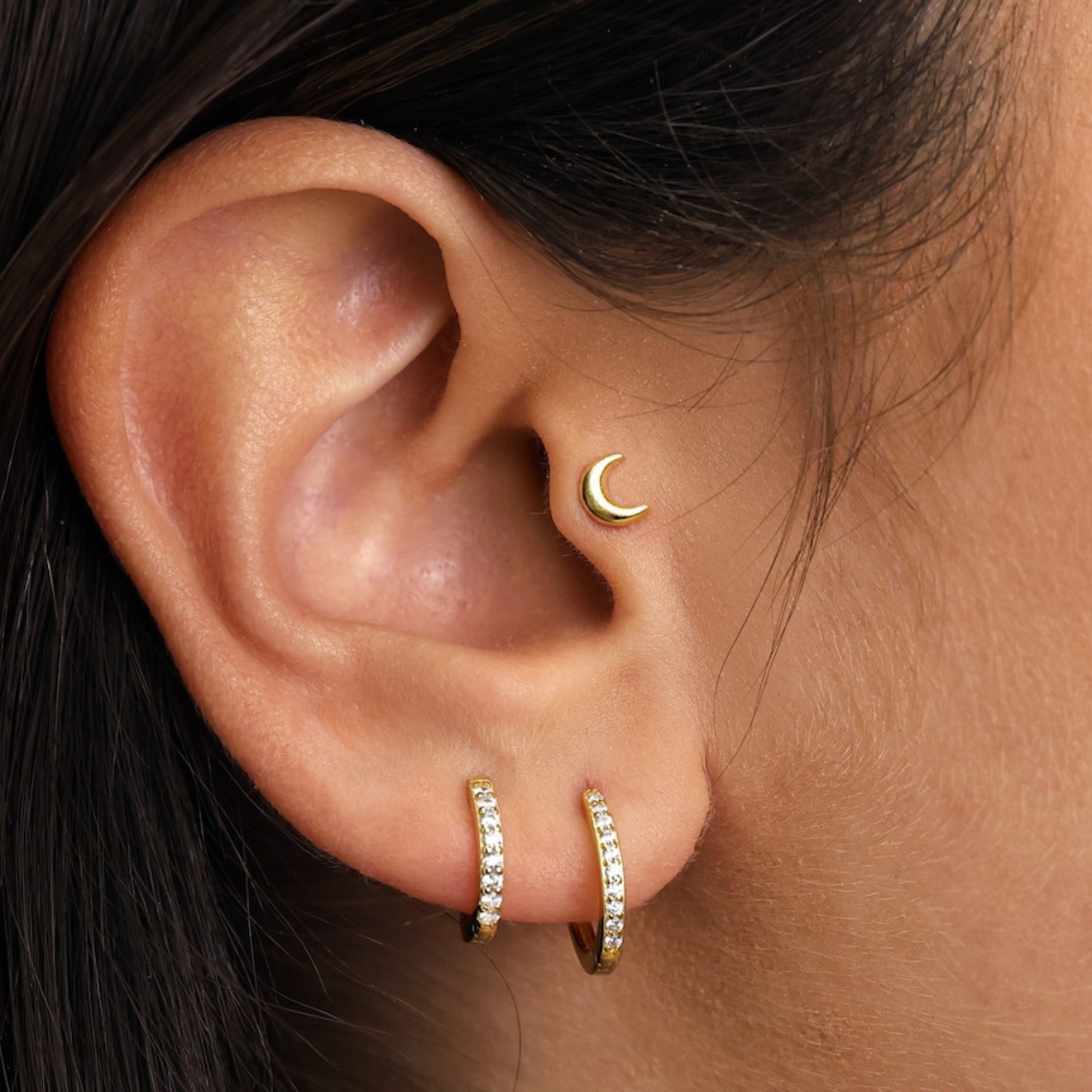 Moon Earrings - Tiny Moon Earrings