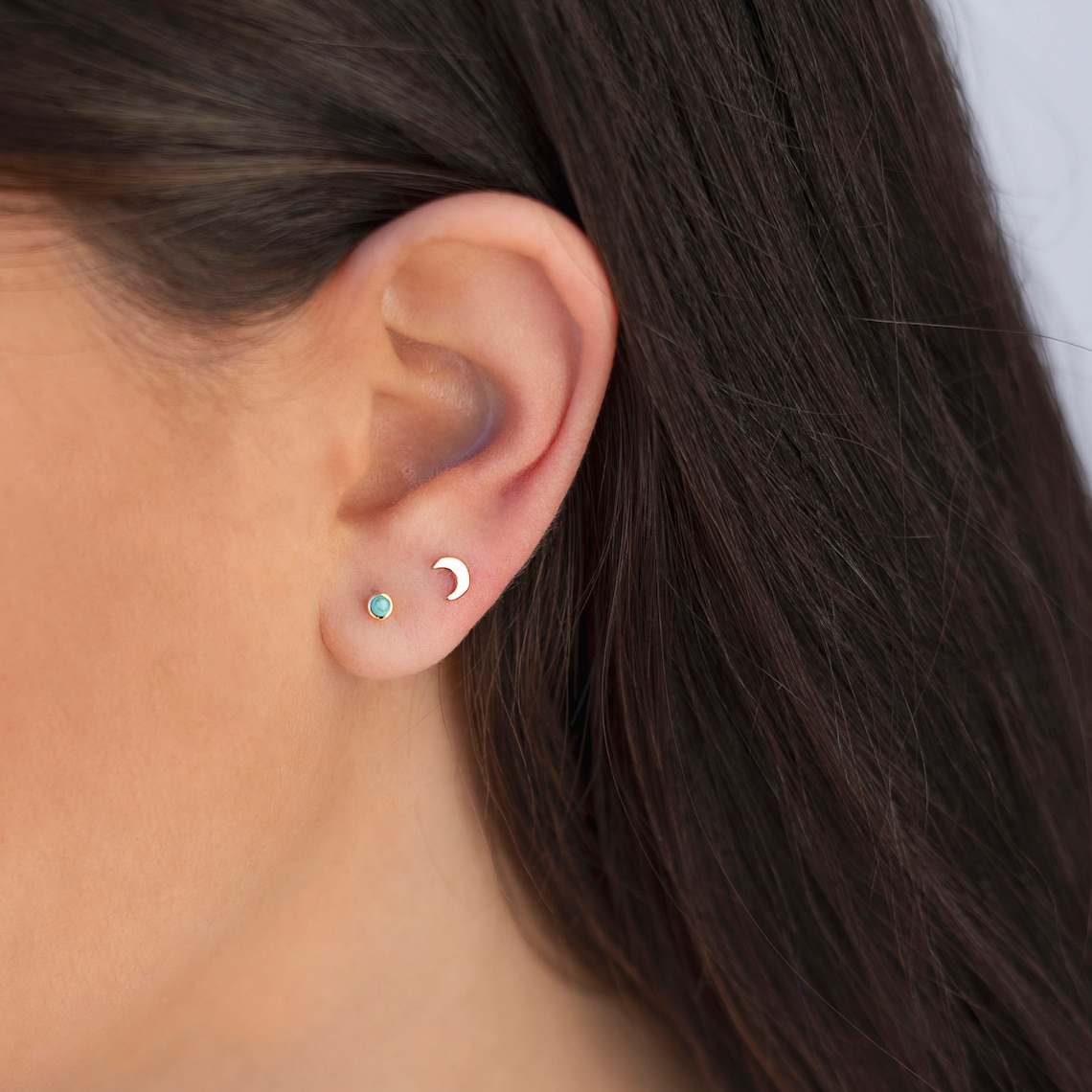 Moon Earrings - Tiny Moon Earrings