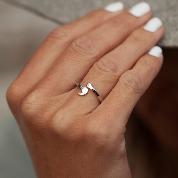 Delicate semicolon ring - Resilience ring