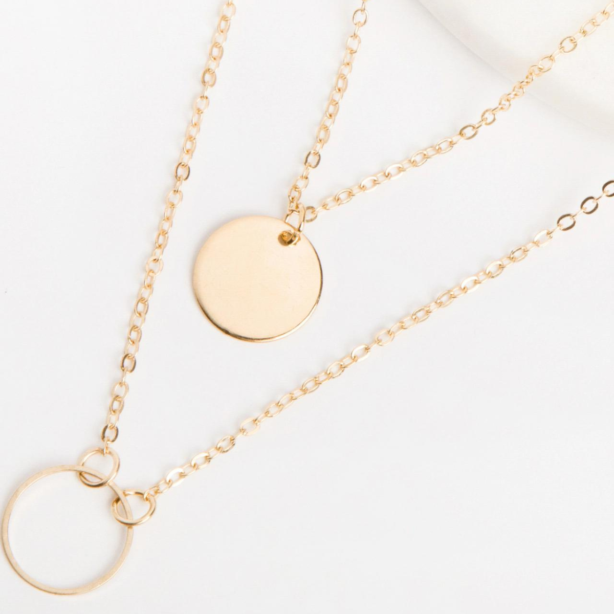 Round Pendant - Multilayer Necklace