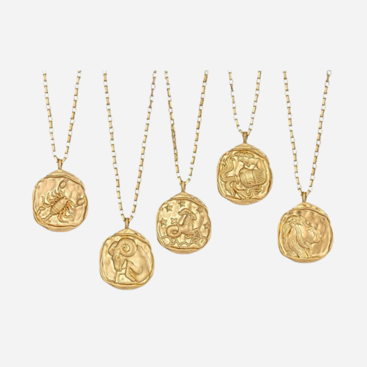 Zeki – Gold Zodiac Medallion Necklace