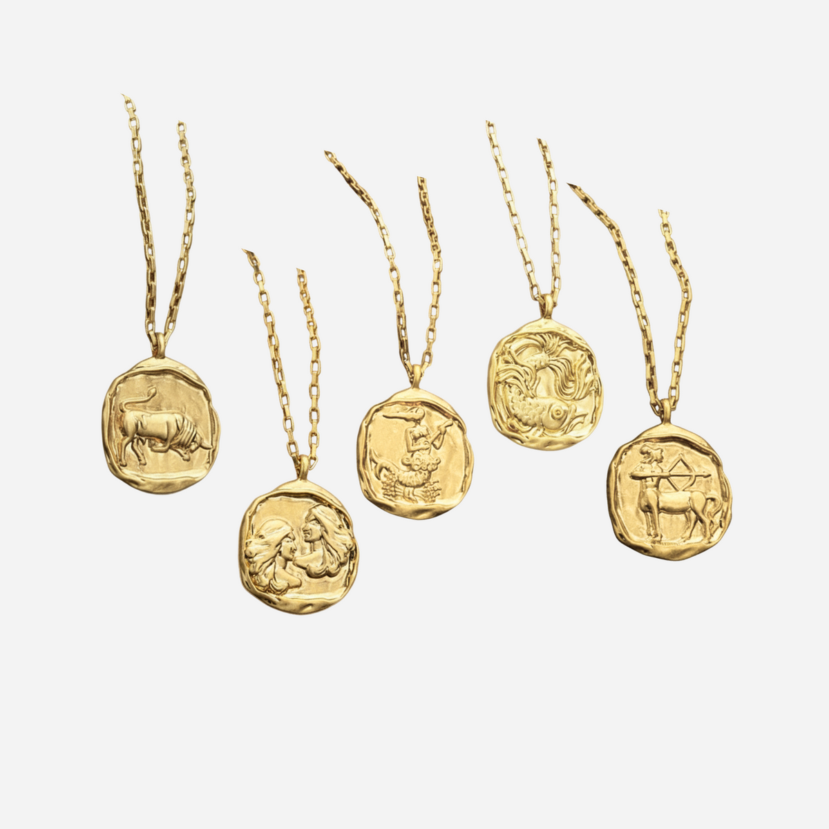 Zeki – Gold Zodiac Medallion Necklace