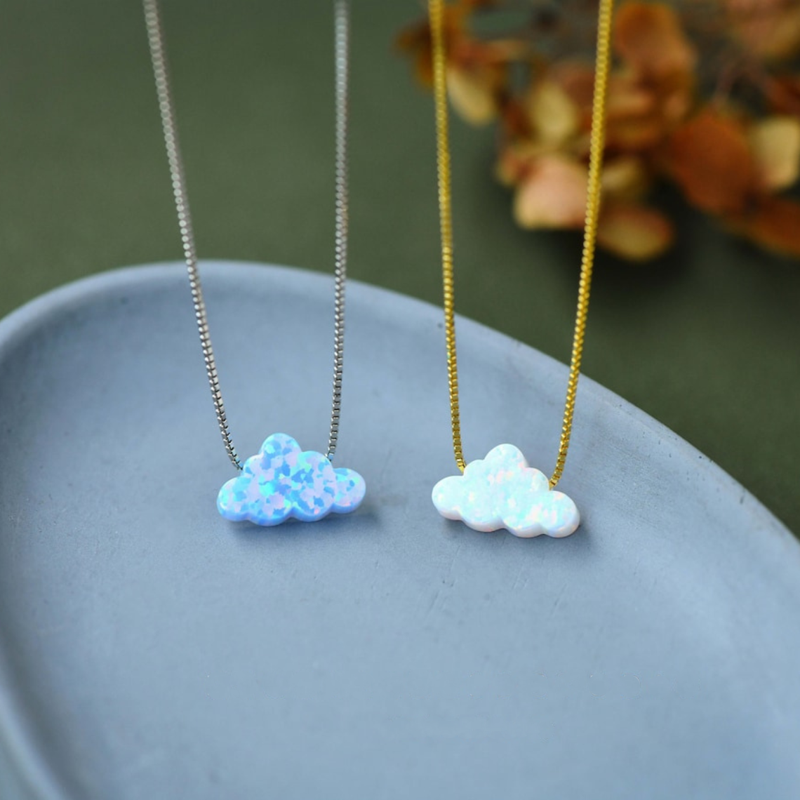 Opal Cloud Necklace - Necklace with Cloud Pendant