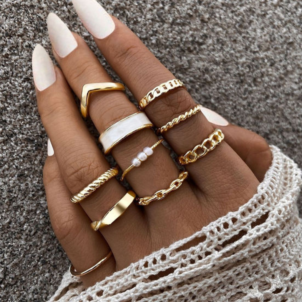 10 Pieces Fashion Rings - Mix and Match